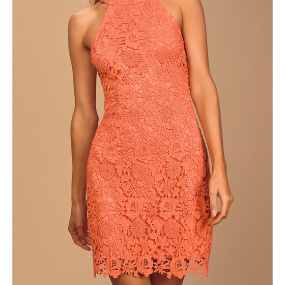 HOST PICK Lulu’s coral lace dress - Picture 7 of 8